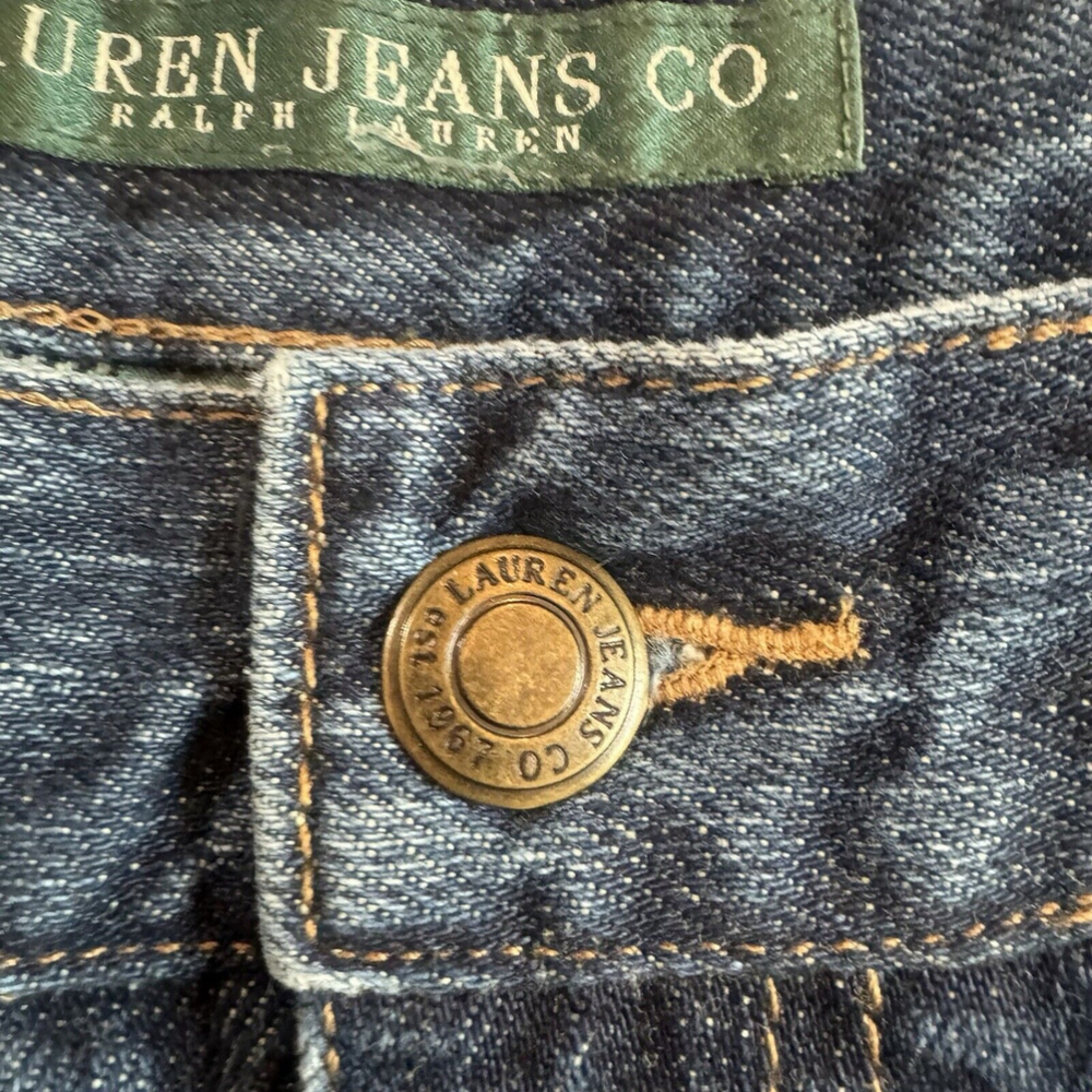 Vintage Lauren Jeans Ralph Lauren Bootcut Floral Print Cotton Dark Size:4 - Picture 8 of 13